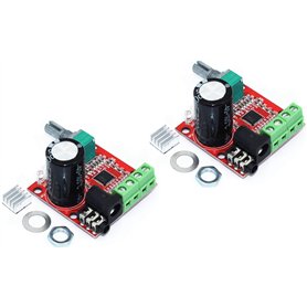 TECNOULAB 2 pièces PAM8610 12 V Mini amplificateur Audio stéréo Hi-FI 2X10 W Double Canal Classe D