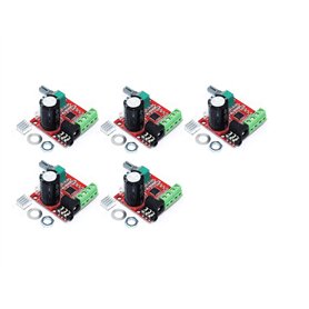 TECNOULAB 5 pièces PAM8610 12 V Mini amplificateur Audio stéréo Hi-FI 2X10 W Double Canal Classe D