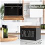 Jomeis Girl Stuff Boîte de rangement | Organiseur de salle de bain pour produits d'hygiène féminine | En bois avec couvercle à c