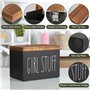 Jomeis Girl Stuff Boîte de rangement | Organiseur de salle de bain pour produits d'hygiène féminine | En bois avec couvercle à c