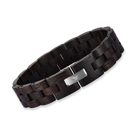 Woodstar Black Turtle Bracelet en Bois Noir