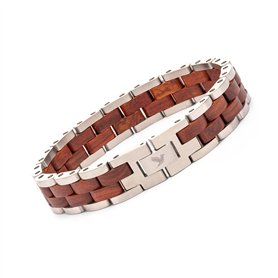 Woodstar (ALLIGATOR Bracelet pour homme en Acier et Bois