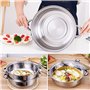 Cuiseur à Vapeur, Batterie De Cuisine En Acier Inoxydable Pot Vapeur Soupe Chaudière Pour La Cuisson Des Légumes Accessoires Com