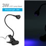 Tiiyee Lampe De Polymérisation Colle UV, 3W USB LED Sèche Ongles Lumière Pourpre Mini Lampes Séchage avec Clip Professionnel Rép