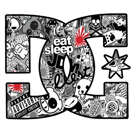 Biomar Labs 2 x PVC Autocollant Stickers Voiture Auto Moto Tuning DC Stickerbomb Sticker Bomb B 222