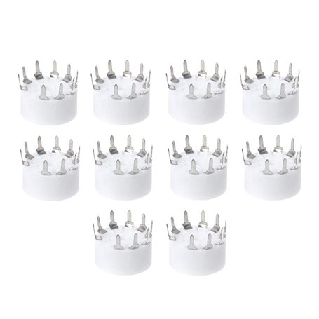 Ocobudbxw 10 pièces Prise 9 Broches Tube électronique Prises en céramique Support de Tube plaqué Or Accessoires Audio