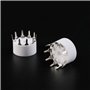 Ocobudbxw 10 pièces Prise 9 Broches Tube électronique Prises en céramique Support de Tube plaqué Or Accessoires Audio