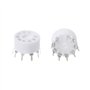Ocobudbxw 10 pièces Prise 9 Broches Tube électronique Prises en céramique Support de Tube plaqué Or Accessoires Audio