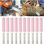 LEXIANG 10 pièces aiguiseur de tronçonneuse Pierres de meulage 4.8mm 3/16 Outil d'affûtage Pierres bavure scie à chaîne Outil de