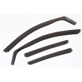 Lot de 4 déflecteurs d'air de type canal compatibles avec Hyundai Tucson MK1 modèles 2004 à 2010 en acrylique