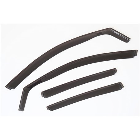 Lot de 4 déflecteurs d'air de type canal compatibles avec Hyundai Tucson MK1 modèles 2004 à 2010 en acrylique