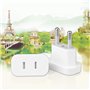 AERVEAL Tête d'adaptateur, Prise 4Mm Prise américaine vers Prise UE Chargeur de Voyage Adaptateur de Prise de Courant USA vers E