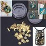 Buwei 120 pièces Mixte Steampunk Cogs engrenage Horloge Charme UV Cadre résine Bijoux remplissages Bricolage