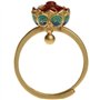 GUMEI Bouddhisme Lotus Bague rotative Bouddhiste tibétain Roue de prière Om Mantra Bague