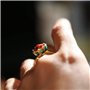 GUMEI Bouddhisme Lotus Bague rotative Bouddhiste tibétain Roue de prière Om Mantra Bague