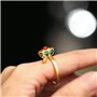 GUMEI Bouddhisme Lotus Bague rotative Bouddhiste tibétain Roue de prière Om Mantra Bague