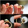 GUMEI Bouddhisme Lotus Bague rotative Bouddhiste tibétain Roue de prière Om Mantra Bague