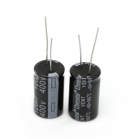 Ocobudbxw 2Pcs Condensateur Électrolytique Aluminium 120uF 400V 18x30mm Radial 400V120uF