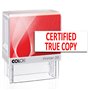 Stampolo Certified True Copy Colop Tampon auto-encreur en caoutchouc P20 Mini tampon pré-encreur Rouge 14 x 38 mm