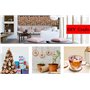 Liuer Tranches de Bois Naturel 60PCS Rondin Rondelle Rond en Bois Craft Wood kit Inachevé pour Les Arts l'artisanat Décorations 