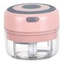 Hoppper à l'ail électrique, 0 ml de broyeur d'ail USB transparent, mincement facile à nettoyer, mini-hacheur de légumes portable
