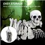 Sac d'os (28 pcs) faux os de squelettes réalistes Squelette en plastique effrayant squelette effrayant grandeur nature pour l'Ha