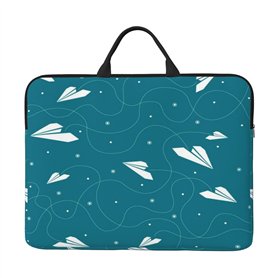 FEYUNYAN Sac de protection imperméable pour ordinateur portable 14" – Avion en papier – Sac de travail léger avec poignée – Pour