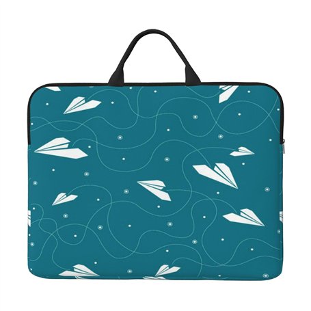 FEYUNYAN Sac de protection imperméable pour ordinateur portable 14" – Avion en papier – Sac de travail léger avec poignée – Pour