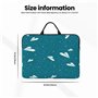 FEYUNYAN Sac de protection imperméable pour ordinateur portable 14" – Avion en papier – Sac de travail léger avec poignée – Pour