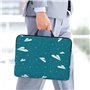 FEYUNYAN Sac de protection imperméable pour ordinateur portable 14" – Avion en papier – Sac de travail léger avec poignée – Pour
