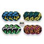 Crossboccia® 970828 Soft Boule Set Family Pack Pro, jeu de lancer en tissu pour intérieur et extérieur, pour 4 joueurs, coloré