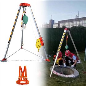 Trépied de Sauvetage Kit de Trépied pour Espace Confiné de 1 200 Lb