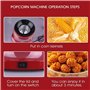 SKUBIS Machine à Pop-Corn électrique – Popper à air Chaud – 1200 W – Bol de Service Amovible – Cuisson sans Huile ni Graisse