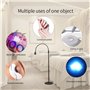 Lampe à Cils Uv + Cache-œIl + Lunettes + Interrupteur Au Pied, Taille De Spot RéGlable,Col De Cygne Flexible 5 W, Longueur 70 Cm