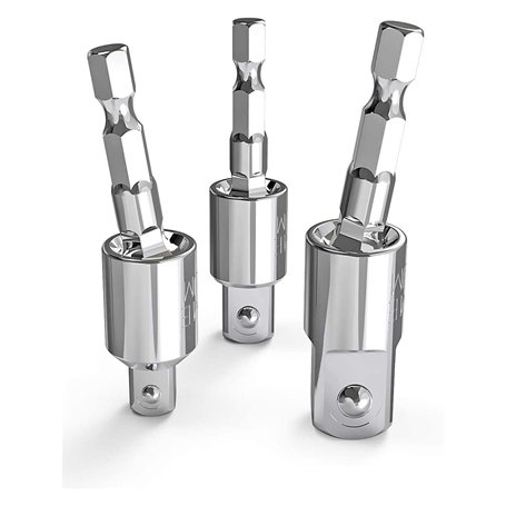 BWBVHRHZY Adaptateur de Douille de perçage électrique 3PCS for Pilote d'impact for Queue hexagonale for la Prise de Socket carré