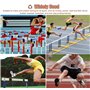 Haies Agility Obstacle Athlétisme de Haies Réglables, 30"-42" de Hauteur Équipement D'entraînement Pliable D'obstacles, Obstacle