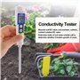 OKAT Testeur de Sol, conductimètre Portable de Haute précision pour Jardins pour vergers pour Cultures