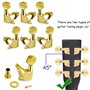 6 Pièces Chevilles de Réglage de Guitare Accordeurs de Verrouillage de Guitare clé de Réglage de Guitare, Chevilles de Réglage d