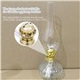 QmjdDymx Cheminée en Verre pour Lampe à Huile, Abat-Jour de Lampe à Huile de Remplacement en Verre cylindrique Transparent, Base