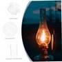 QmjdDymx Cheminée en Verre pour Lampe à Huile, Abat-Jour de Lampe à Huile de Remplacement en Verre cylindrique Transparent, Base