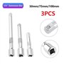 NSNGPAFACZ 3 pièces 1/4 Pouces Barre d'extension en Acier chromé Adaptateur de clé à Douille à cliquet Adaptateur de perceuse él