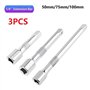 NSNGPAFACZ 3 pièces 1/4 Pouces Barre d'extension en Acier chromé Adaptateur de clé à Douille à cliquet Adaptateur de perceuse él