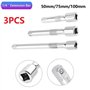 NSNGPAFACZ 3 pièces 1/4 Pouces Barre d'extension en Acier chromé Adaptateur de clé à Douille à cliquet Adaptateur de perceuse él