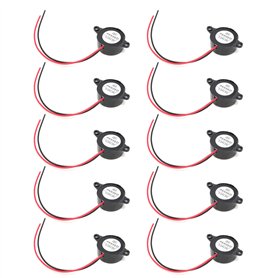 Morain Lot de 10 Buzzers électroniques SFM-20B DC3-24V Piézoélectriques 87dB avec câble pour circuit