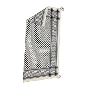 HOOLRZI Écharpe 128x128cm écharpe Arabe Amateurs de Plein air Keffiyeh Foulard Multi-usages Shemagh écharpe pour Hommes Accessoi