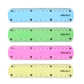 Hyclam Règle souple multicolore flexible de 15 cm pour papeterie