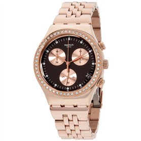 Swatch Mixte Chronographe Quartz Montre avec Bracelet en Acier Inoxydable YCG414G