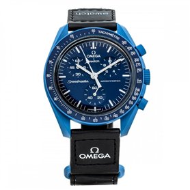 Swatch Omega x Moon Mission to Neptune Speedmaster Blue – Nouveau SO33N100