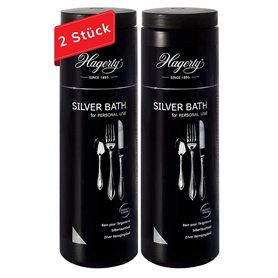 Hagerty Silver Bath Lot de 2 bains de nettoyage pour l'argent avec protection anti-ternissement 580 ml chacun I Nettoyant effica