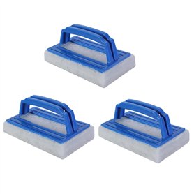 Lot de 3 brosses à récurer de piscine portables avec poignée ergonomique pour faciliter les éviers